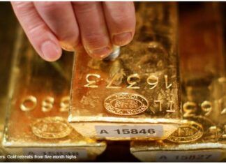Gold steadies below 5-month high amid geopolitical worries