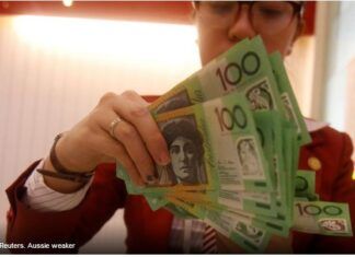 Aussie falls further on weak retail sales, budget ahead