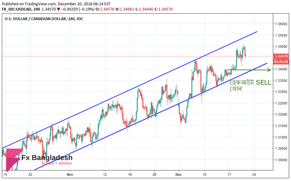 USDCAD Technical Analysis For December 20, 2018 - Price is in the Ascending Channel in H4 Time Frame