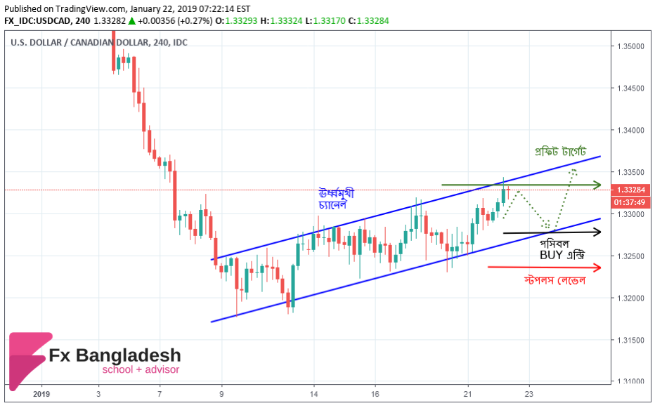 USDCAD Technical Analysis For January 22, 2019 - Price has reached our Profit Target according to H4 Time Frame
